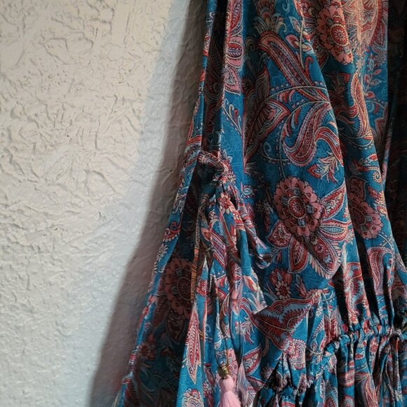 Long Sleeve Dress, Dreamy Satin Paisley Fabric - Picture 10 of 11